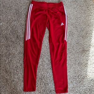Adidas red soccer pant
